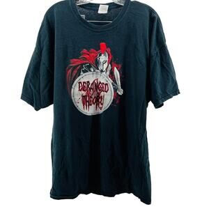 Deranged Theory Short Sleeve Black T Shirt Mens 2XL